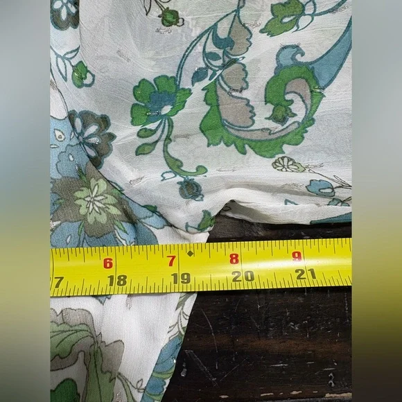 Vince Camuto Women's Printed Split-Neck Long-Sleeve Dress Size Small - Picture 7 of 7